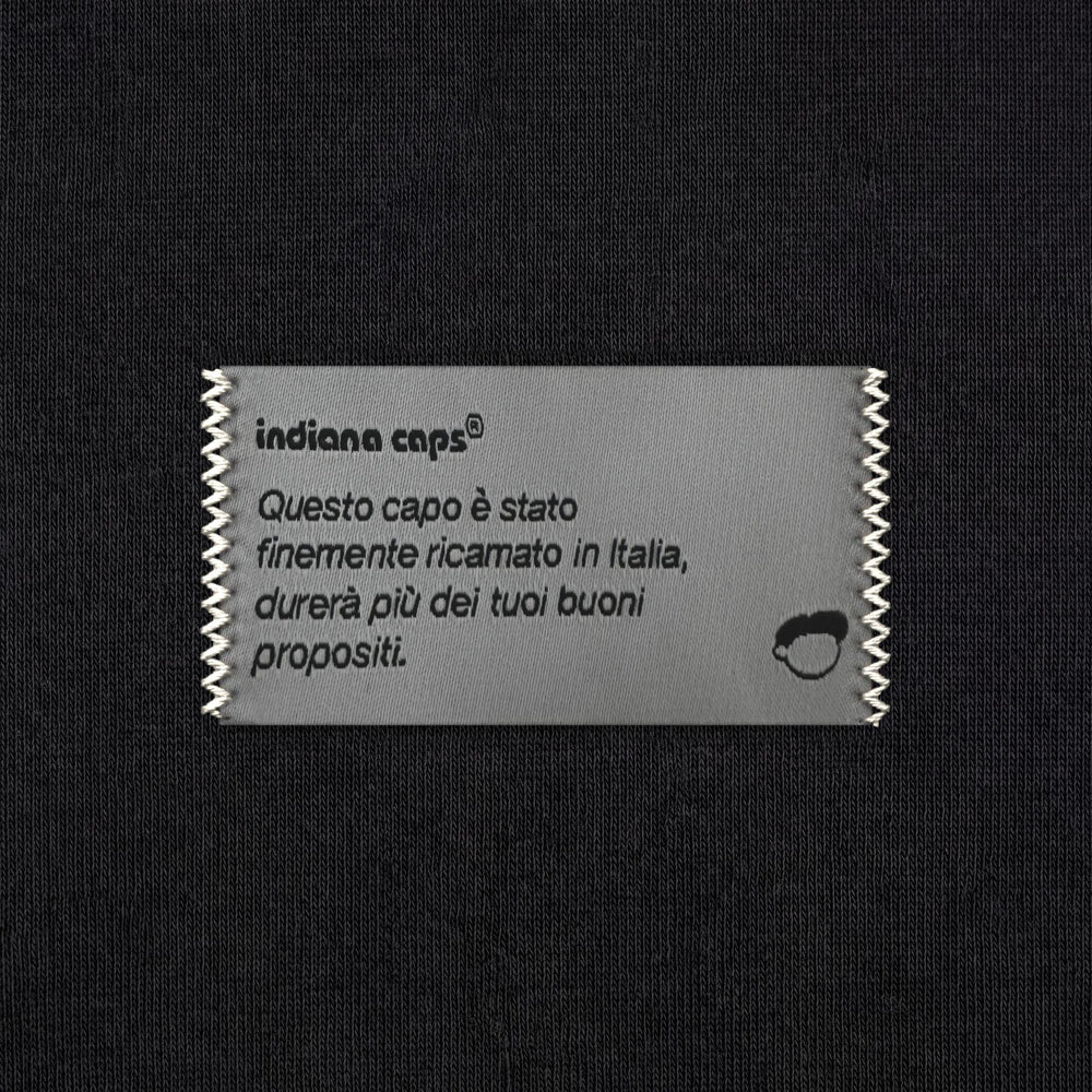 Felpa con cappuccio "I'm not your Therapist" nero - zoom etichetta