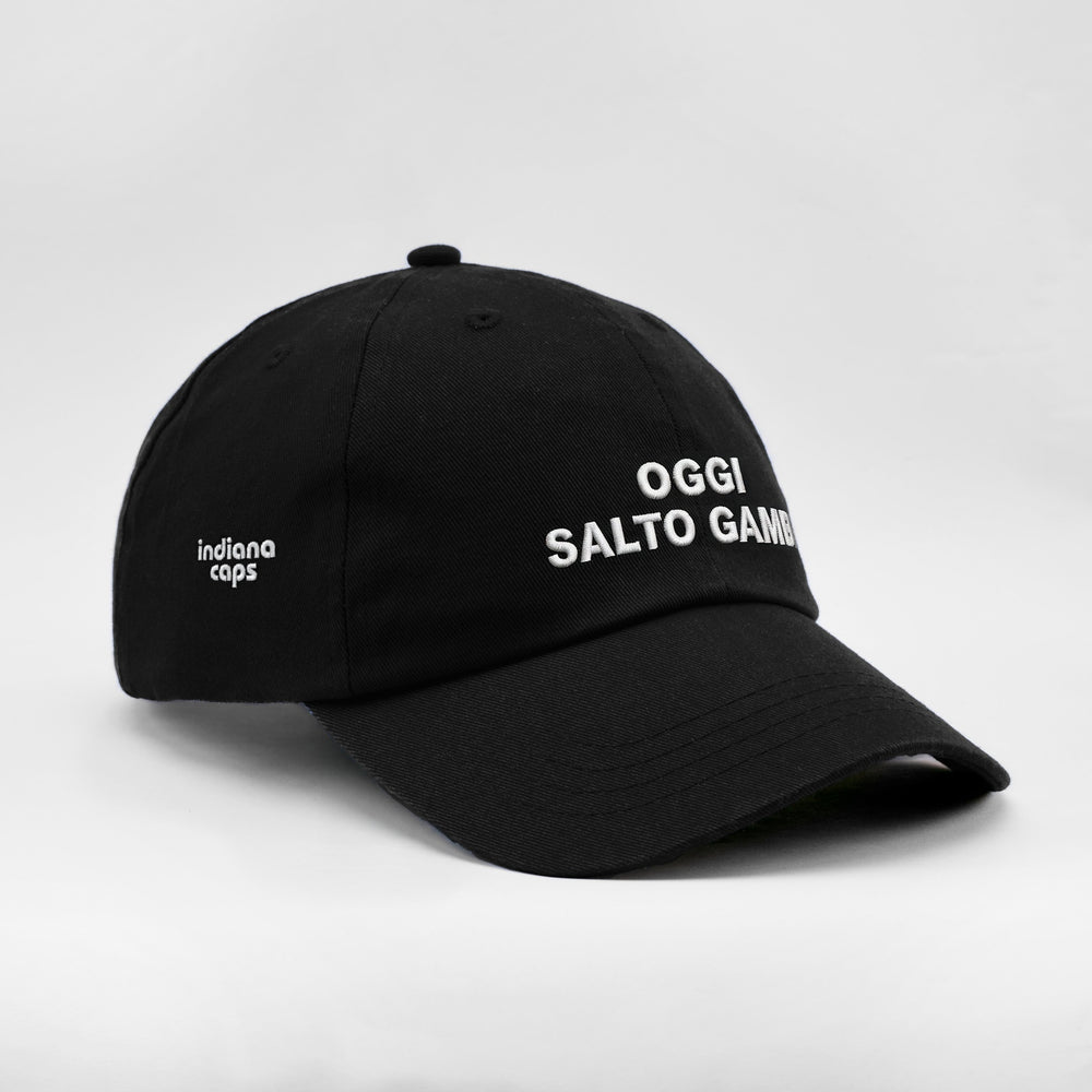 Cappellino Oggi Salto Gambe nero, tre quarti destra