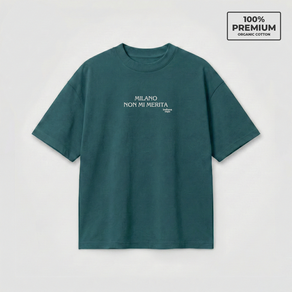 T-Shirt Oversize "MILANO NON MI MERITA"