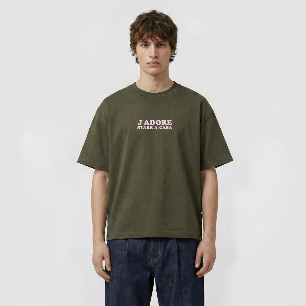 T-Shirt Oversize "J'ADORE Stare a Casa"